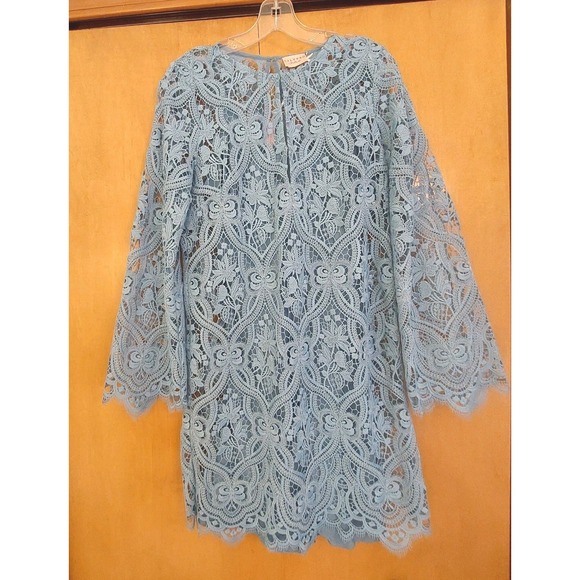 NEW! Calypso St. Barth Women's Magnolia Lined Lace Dress Medium Blue Sz S/M $365 - Picture 2 of 12
